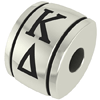 Sterling Silver Kappa Delta Barrel Bead