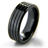 8mm Flat Black Grooved Ceramic Beveled Edge Ring