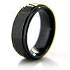 8mm Flat Black Ceramic Step Down Edge Ring