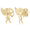 14k Yellow Gold Cupid with Bow Stud Earrings