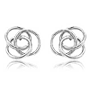 14k White Gold Eternal Love Knot Earrings