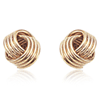 14k Yellow Gold Coiled Knot Stud Earrings