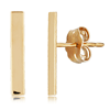 14k Yellow Gold Classic Slender Bar Post Earrings