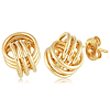 14k Yellow Gold Coiled Love Knot Post Earrings