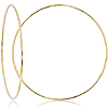 14k Yellow Gold 3in Endless Hoop Earrings 1.5mm