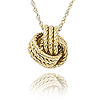 14k Yellow Gold Classic Love Knot Necklace