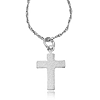 14k White Gold Tiny Short Cross Necklace