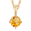 14k Yellow Gold 1/4 ct Citrine Solitaire Necklace