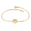 14k Yellow Gold Single Sand Dollar Charm Bracelet