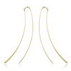 14k Yellow Gold Double Wire Threader Earrings 2.75in