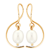 14k Yellow Gold Mini Freshwater Cultured Pearl Threader Earrings