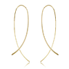 14k Yellow Gold Crossover Threader Earrings