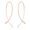 14k Rose Gold Crossover Threader Earrings