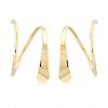 14k Yellow Gold Tapered Wire Cuff Threader Earrings