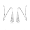 14k White Gold Tapered Wire Cuff Threader Earrings