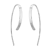 14k White Gold Flat Sweep Threader Earrings