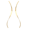 14k Yellow Gold Nancy B Slender Long Curved Post Earrings