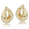 14k Yellow Gold Foldover Stud Earrings
