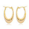 14k Yellow Gold Visor Hoop Earrings