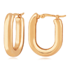 14k Yellow 3/4in U Shaped Hoop Earrings 3.5mm Thick