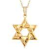 14k Yellow Gold Classic Star of David Necklace