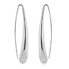 Sterling Silver Long Teardrop Threader Earrings 1.65in