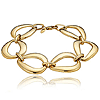 14k Yellow Gold Tapered Pear Shaped Open Link Bracelet 7.5in