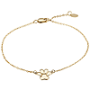14k Yellow Gold Dog Paw Charm Bracelet