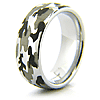 Titanium 8mm Domed Ring with Camo Finish
