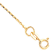 14kt Yellow Gold 1mm Diamond-cut Cable Chain