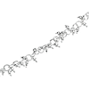 7 1/2in Sterling Silver Bracelet with Hanging Beads