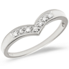 10kt White Gold .07 ct Diamond Chevron Promise Ring