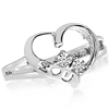 14kt White Gold 1/8 ct Two-Stone Diamond Heart Ring