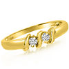14kt Yellow Gold 1/8 ct Two-Stone Diamond Ring