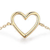 Aurelie Gi JANE 14k Yellow Gold Open Heart Bracelet