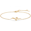 Aurelie Gi NEFERTITI 14k Yellow Gold Diamond Snake Bracelet