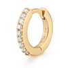 Aurelie Gi Carly 14k Yellow Gold Single Mini Diamond Huggie Hoop Earring