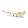 Aurelie Gi MONICA 14k Yellow Gold Single Diamond Bar Stud Earring