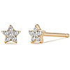 Aurelie Gi FELICITY 14k Yellow Gold Diamond Star Stud Earrings