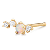 Aurelie Gi VENUS 14k Yellow Gold Opal and Diamonds Single Stud Earring