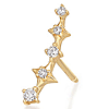 Aurelie Gi STARLET 14k Yellow Gold Lab Grown Diamond Bar Single Stud