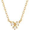 Aurelie Gi CLOVER 14k Yellow Gold Diamond Necklace