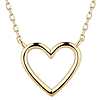 Aurelie Gi JANE 14k Yellow Gold Open Heart Necklace