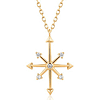 Aurelie Gi CANDIE 14k Yellow Gold Diamond Octagram Star Necklace