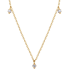 Aurelie Gi CRESSIDA 14k Yellow Gold Floating Triple Diamond Necklace