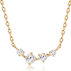 Aurelie Gi JEAN 14k Yellow Gold Rose Cut White Sapphire Necklace