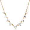 Aurelie Gi ROSAMUND 14k Yellow Gold Rose Cut White Sapphire Necklace