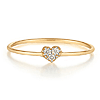 Aurelie Gi SOPHIE 14k Yellow Gold Diamond Heart Ring
