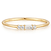 Aurelie Gi SELENA 14k Yellow Gold Round and Baguette White Sapphire Ring