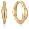 Ania Haie Gold-Plated Sterling Silver Wave Huggie Hoop Earrings